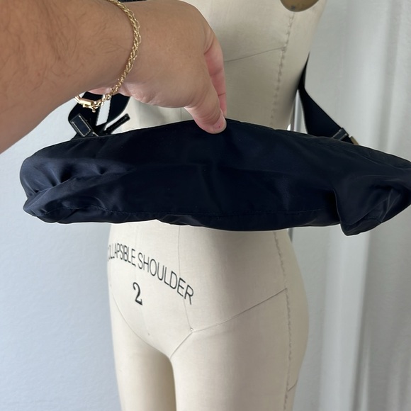 Prada Nylon Black Crossbody Bag Unisex Made in Italy Rounded Base - Picture 4 of 11